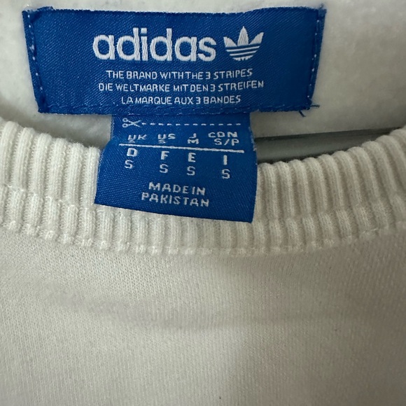White adidas original sweatshirt with black trefoil. Size small - Picture 3 of 3